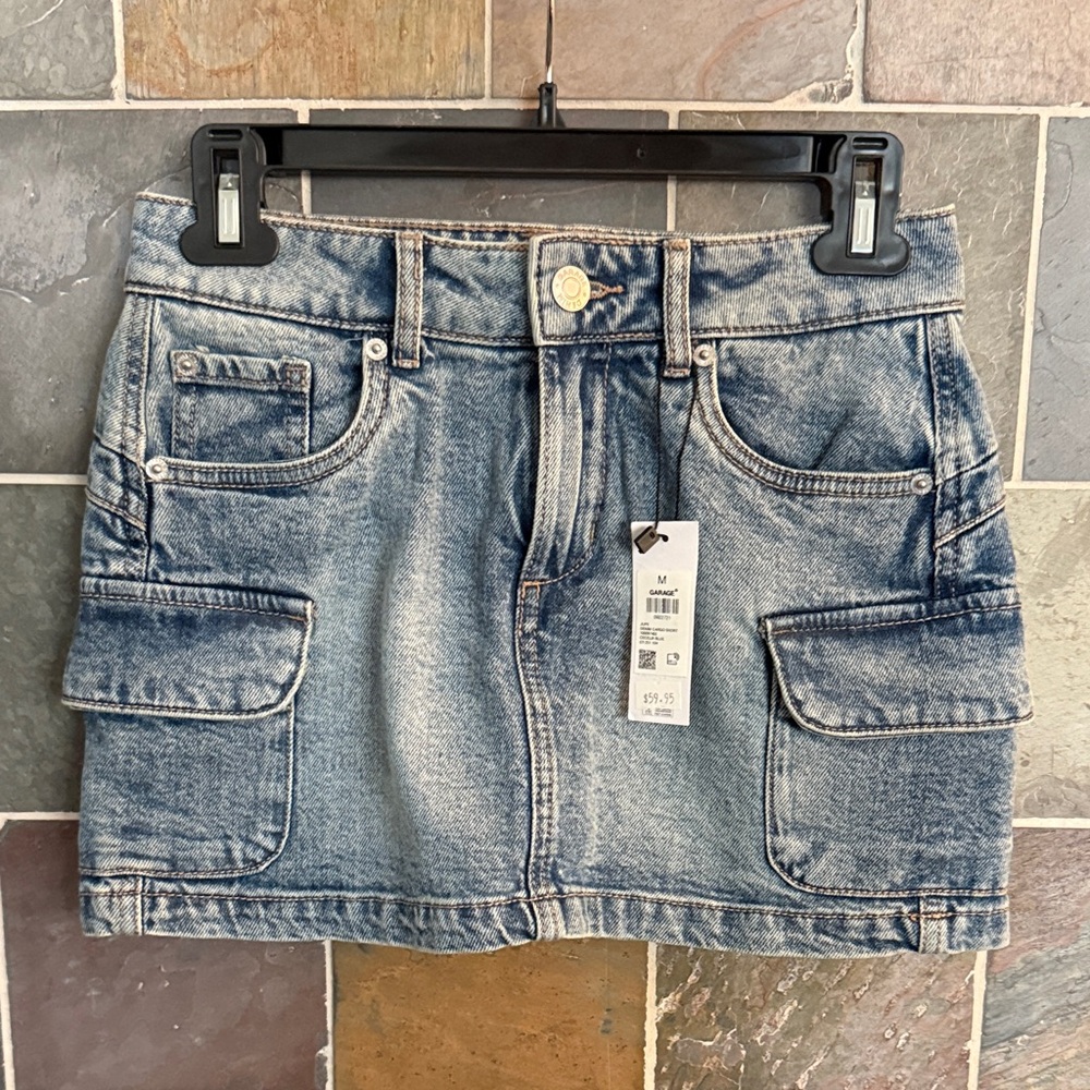 NWT’s Denim Mini Skirt with Pockets by Garage
